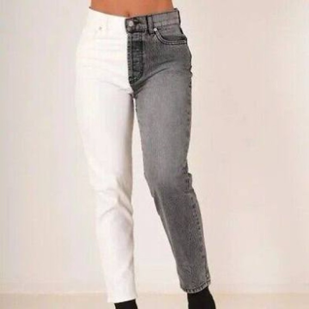 NWT Revice Denim True Love Checkmate black and white jean, size 27